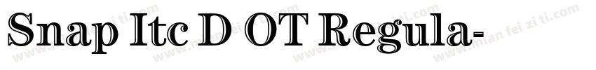 Snap Itc D OT Regula字体转换